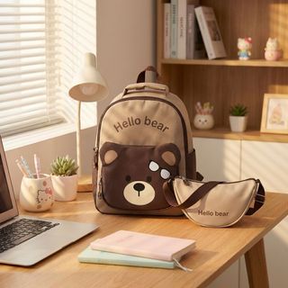 BALO MẦM NON HÌNH GẤU & KITTY SIÊU DỄ THƯƠNG – BÉ ĐI HỌC LÀ MÊ NGAY A3705 - PIPI STORE