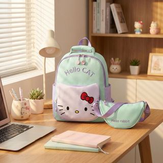 BALO MẦM NON HÌNH GẤU & KITTY SIÊU DỄ THƯƠNG – BÉ ĐI HỌC LÀ MÊ NGAY A3705 - PIPI STORE