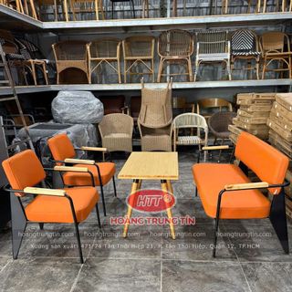 Sofa napa màu cam giá rẻ