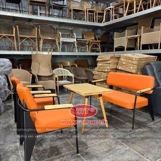 Sofa napa màu cam giá rẻ
