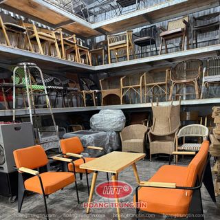 Sofa napa màu cam giá rẻ