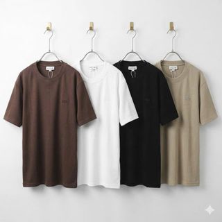 Áo thun nam. Chất 100% cotton dệt vừa mìh, hình thêu tinh tế, chất vải dệt vân đốc đáo.