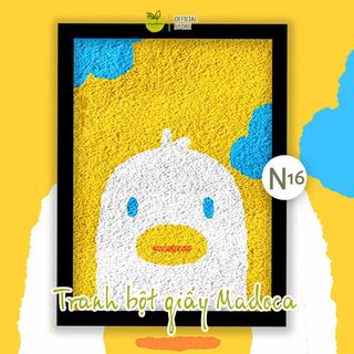 Set tranh bột giấy MADOCA tranh trang trí nhà cửa, tranh bột giấy tự làm size A5