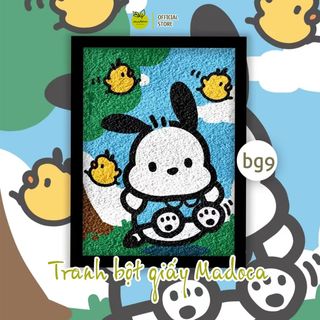 Tranh bột giấy MADOCA tranh trang trí nhà cửa, tranh bột giấy tự làm size A4