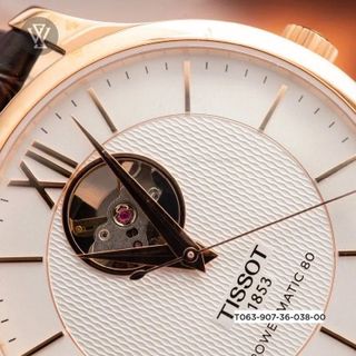 ĐỒNG HỒ NAM SIÊU CẤP TIXOT DÂY DA MẶT TRẮNG VIỀN ĐỒNG AUTOMATIC FULLBOX HÃNG