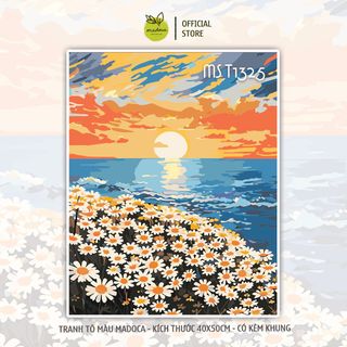 Tranh tô màu theo số, tranh số hóa CHỮA LÀNH - AN YÊN, đã căng khung 40x50cm