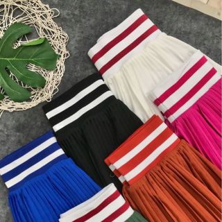 Váy xếp ly lưng thun bản lớn