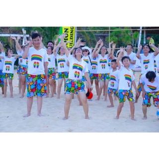 Quần đôi đi biển rực rỡ Quần đùi nam nữ nhiều mẫu họa tiết Hà Đinh