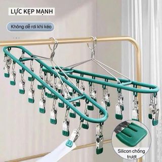 MÓC PHƠI ĐỒ 18 KẸP INOX DÀI