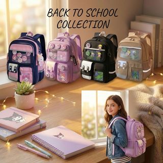 BALO HỌC SINH CHỐNG GÙ A8185 – FORM ĐẸP, ĐỰNG SÁCH THOẢI MÁI, TẶNG KÈM PHỤ KIỆN - PIPI STORE