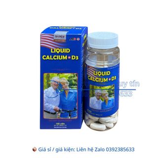 Viên uống Liquid Calcium+D3 giúp xương, răng chắc khỏe giảm loãng xương hộp 100 viên
