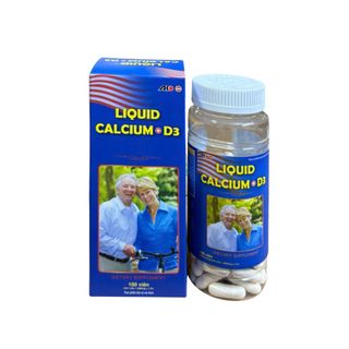 Viên uống Liquid Calcium+D3 giúp xương, răng chắc khỏe giảm loãng xương hộp 100 viên
