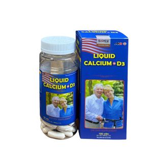 Viên uống Liquid Calcium+D3 giúp xương, răng chắc khỏe giảm loãng xương hộp 100 viên