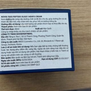 THANH LÝ Kem dưỡng peptide HQ Dưỡng trắng, phục hồi, cấp ẩm Date 3/27