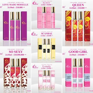 COMBO 2 CHAI (1 CẶP) MINI 10ML NƯỚC HOA CHARME NAM NỮ ĐỦ MÙI (MẪU MỚI 2025 - XEM MÔ TẢ)