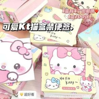 GÓI 200 TỜ GIẤY NOTE KITTY SIZE (6x6)cm