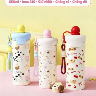 LY GIỮ NHIỆT INOX 600ML XCUP CÓ QUAI XÁCH