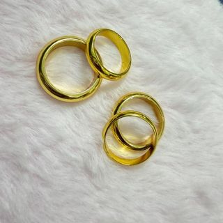 Nhẫn trơn mạ vàng 24k 2chỉ