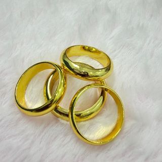 Nhẫn trơn mạ vàng 24k 2chỉ