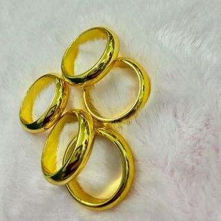 Nhẫn trơn mạ vàng 24k 2chỉ