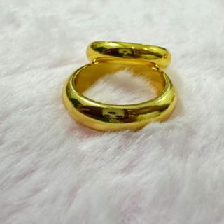 Nhẫn trơn 5 phân 1 chỉ mạ vàng  24k