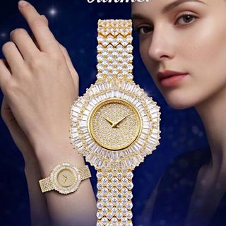 ĐỒNG HỒ NỮ CHÍNH NGẠCH FUNMEI F5585 ĐÍNH PHA LÊ FULLBOX  HOÁ ĐƠN