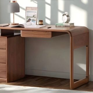 Bàn làm việc gỗ thông phong cách hiện đại