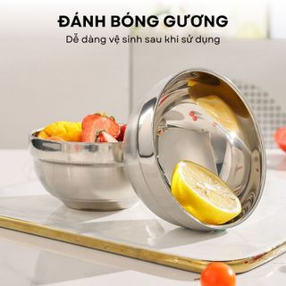 CHÉN INOX KIM CƯƠNG HÀN QUỐC 2 LỚP 11,5CM (T360)