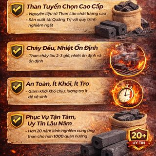 Than không khói BBQ cho Nhà hàng, Quán xá