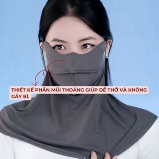 Khẩu Trang Che Kín Cổ Vai Gáy , Chống nắng Dài Phủ Cổ Chống Tia UV Mềm Mịn