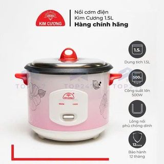 NỒI CƠM ĐIỆN 1,5L KIM CƯƠNG CHỐNG DÍNH NẮP RỜI (T6)