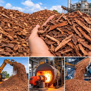 Vỏ cây keo tràm, bạch đàn – Nhiên liệu sinh khối đốt lò hơi công nghiệp | Tuk Green