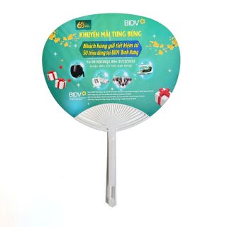 Quạt nhựa cầm tay in logo thương hiệu