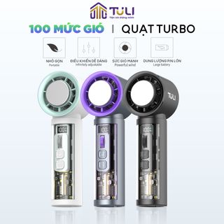 Quạt mini có sò lạnh TULI TL-QCT01, 100 Cấp độ, Pin 3000mAh, Màn hình LED hiển thị,Bảo Hành 12 Tháng