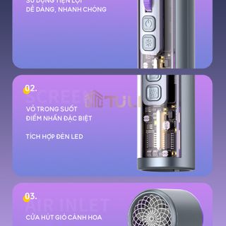 Quạt mini có sò lạnh TULI TL-QCT01, 100 Cấp độ, Pin 3000mAh, Màn hình LED hiển thị,Bảo Hành 12 Tháng