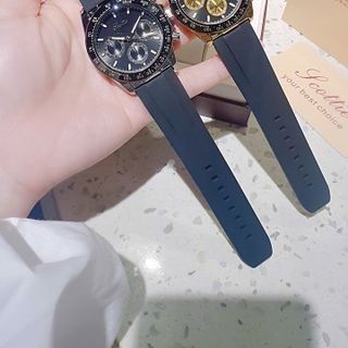 ĐỒNG HỒ NAM CHÍNH HÃNG SCOTTYE CHRONOGRAPH DÂY SILICON ĐEN FULLBOX