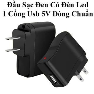 Cóc Sạc Đen Có Đèn Led (Sạc điện thoại, Loa thẻ nhớ...)
