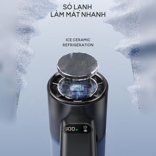 Quạt Cầm Tay Mini 100 Cấp Độ TULI TL-QCT02, Có Sò Lạnh, Pin 4800mAh, Kèm Giá Đỡ Để Bàn, BH 12 Tháng