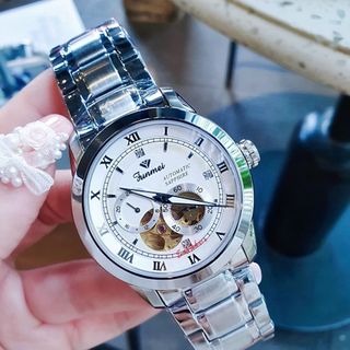 ĐỒNG HỒ NAM CHÍNH HÃNG FUNMEI CƠ FC230 MTRÒN LỘ ĐÁY CƠ FULLBOX TEM HÃNG