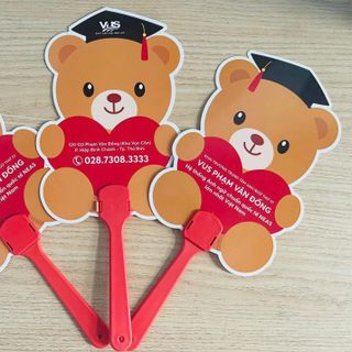 Quạt cầm tay bế hình Mascot thương hiệu