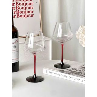 EJ6146 - Ly rượu vang chân đỏ 460ML (THÙNG 48C)