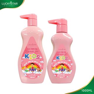 Sữa Tắm Gội Thảo Dược Baby 3IN1 Lucky Star Kids - HỒNG