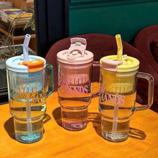 Cốc kèm ống hút 1200ml mẫu mới