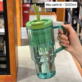 Cốc kèm ống hút 1200ml mẫu mới