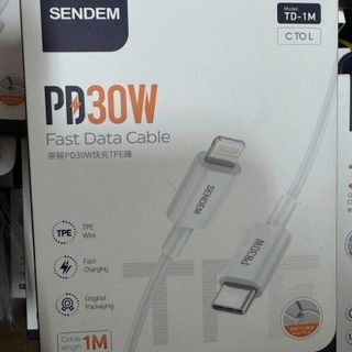 Cáp sạc 30w Sendem TD 1M cổng typec ra iphone ( full vat )