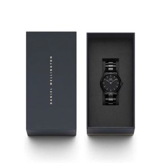 ĐỒNG HỒ NAM CAO CẤP D WELLINGTON ICONIC LINK ĐEN NGUYÊN KHỐI FULLBOX TEM