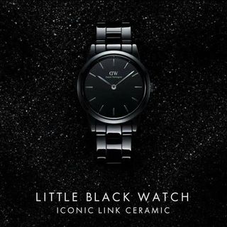 ĐỒNG HỒ NAM CAO CẤP D WELLINGTON ICONIC LINK ĐEN NGUYÊN KHỐI FULLBOX TEM