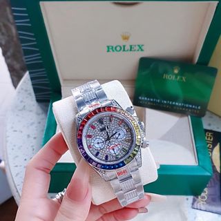 ĐỒNG HỒ NAM SIÊU CẤP RÔLET FULL XOÀN RAINBOW MÁY CƠ