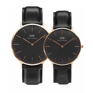 ĐỒNG HỒ NAM NỮ CAO CẤP D WELLINGTON CLASSIC BLACK DÂY DA HỘP NƠ TEM