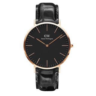 ĐỒNG HỒ NAM NỮ CAO CẤP D WELLINGTON CLASSIC BLACK DÂY DA HỘP NƠ TEM